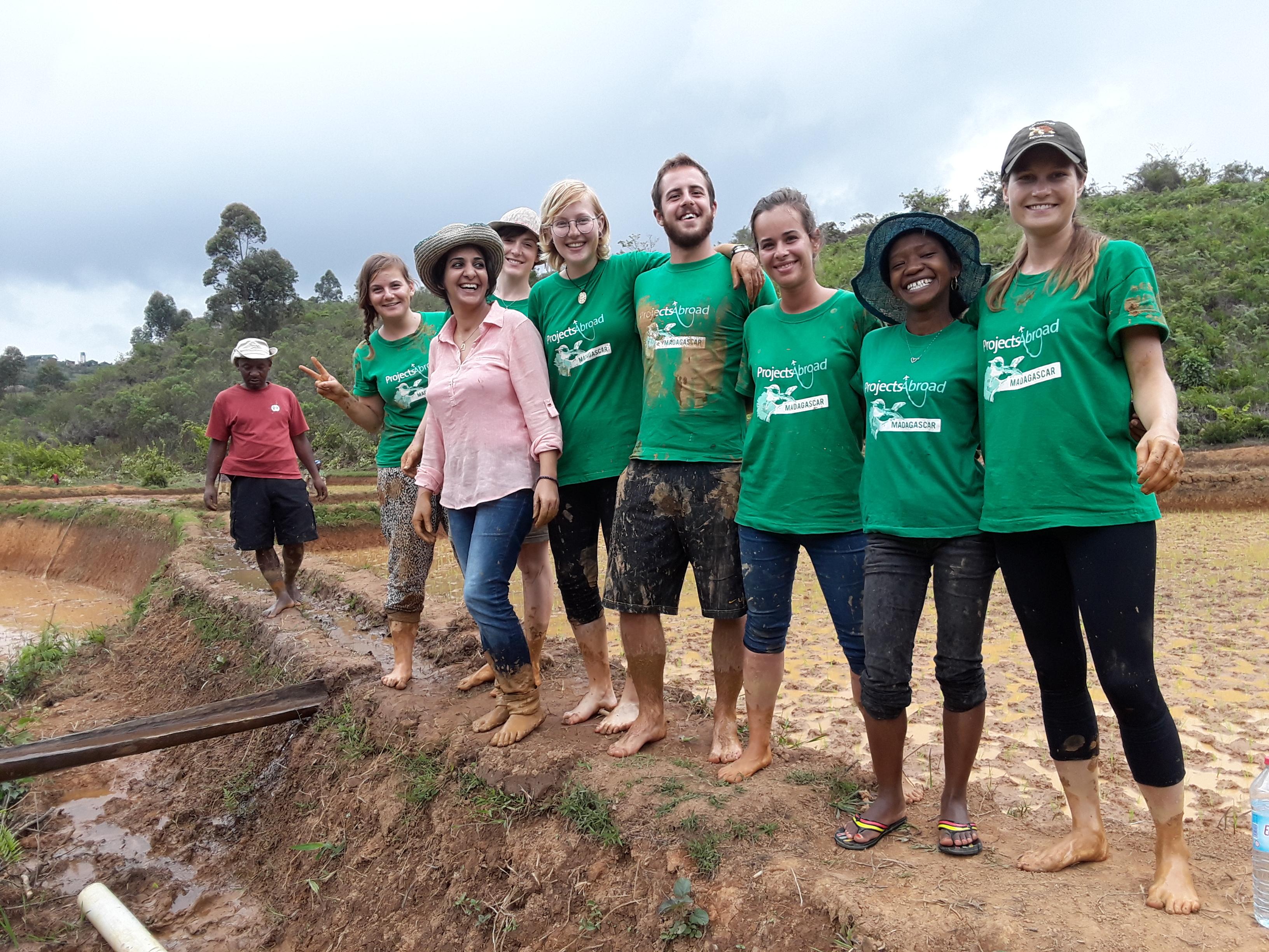 Students volunteer on a Conservation Project before the start of their Projects Abroad French Language Course in Madagascar. While learning French in Madagascar, students also have the option to volunteer on a Conservation Project.